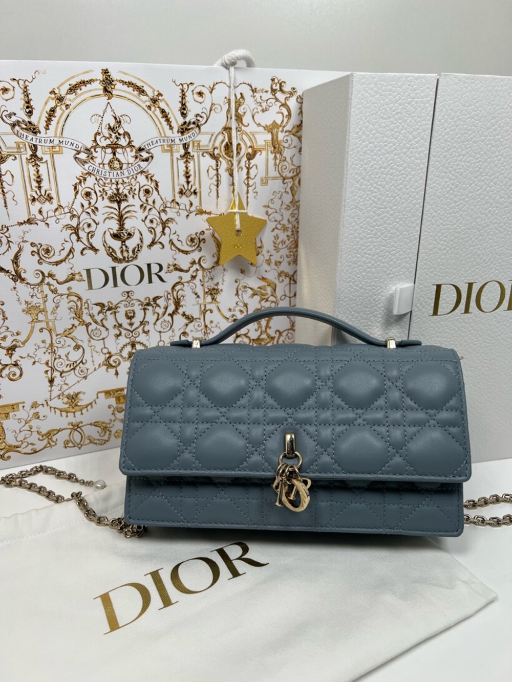 My Dior Mini Bag Cloud Blue Cannage Lambskin - Picture 3 of 15